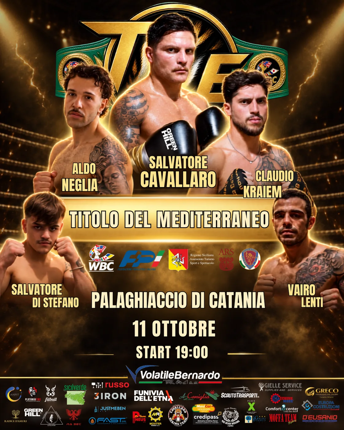 Poster ufficiale — WBC Mediterranean Title, PalaGhiaccio Catania